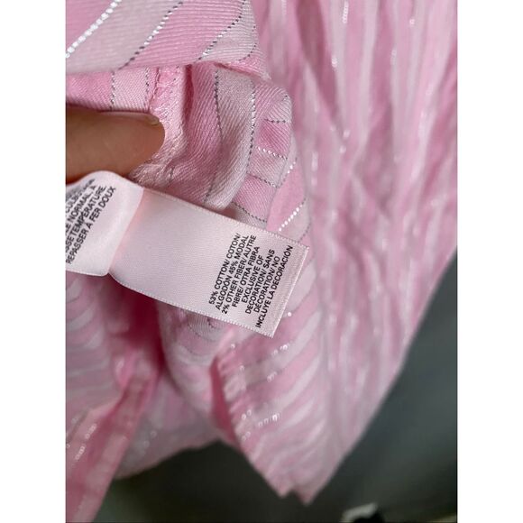Victoria’s Secret Pink White Stripe Long Sleeve Nightgown Sleep Shirt XS - Picture 7 of 7